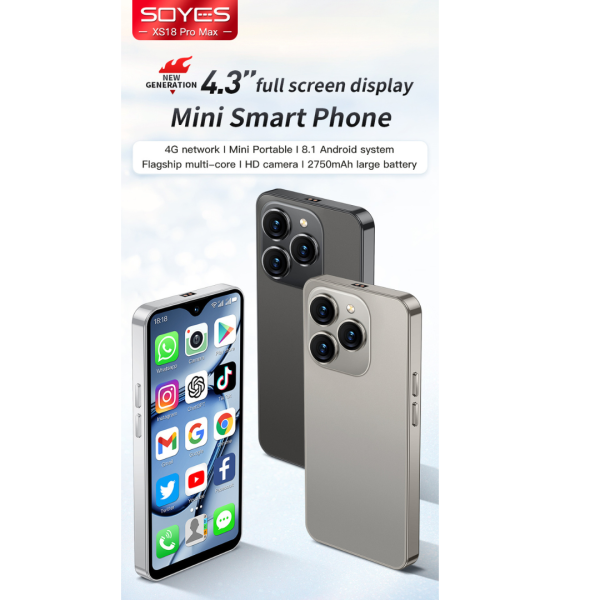 SOYES XS18 Pro Max Mini Smartphone – 4G Unlocked, 4.3